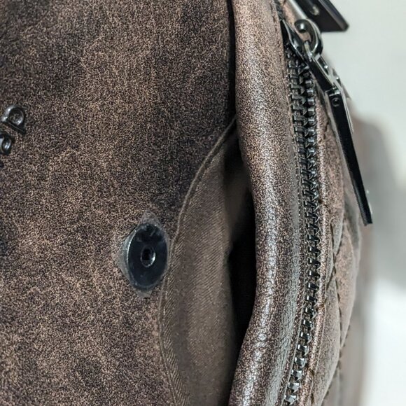 LATMAP Sling Bag Women's  Fanny Pack Faux Leather  Backpack Brown NWT - Picture 10 of 13